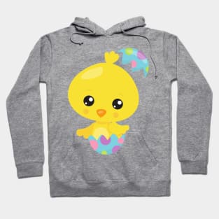 Easter, Cute Chicken, Baby Chicken, Easter Eggs Hoodie